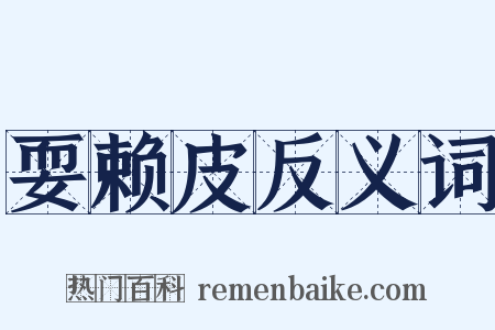 耍赖皮反义词是什么意思的图片